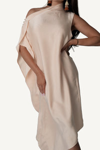 Asymmetric Draped Dress