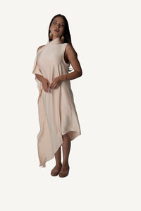 Asymmetric Draped Dress