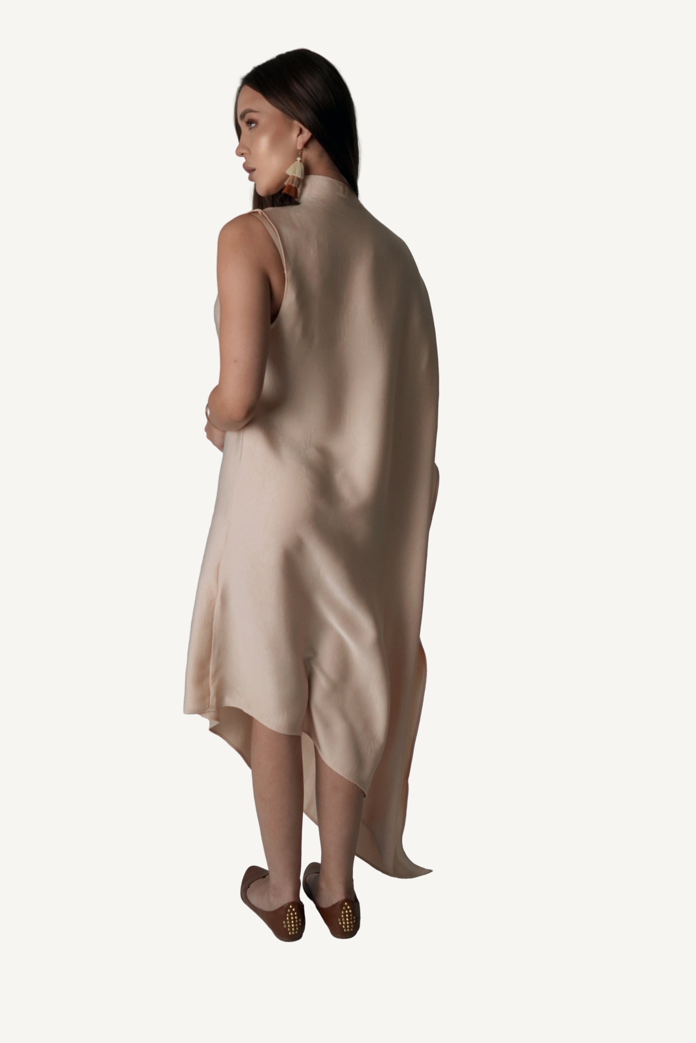 Asymmetric Draped Dress