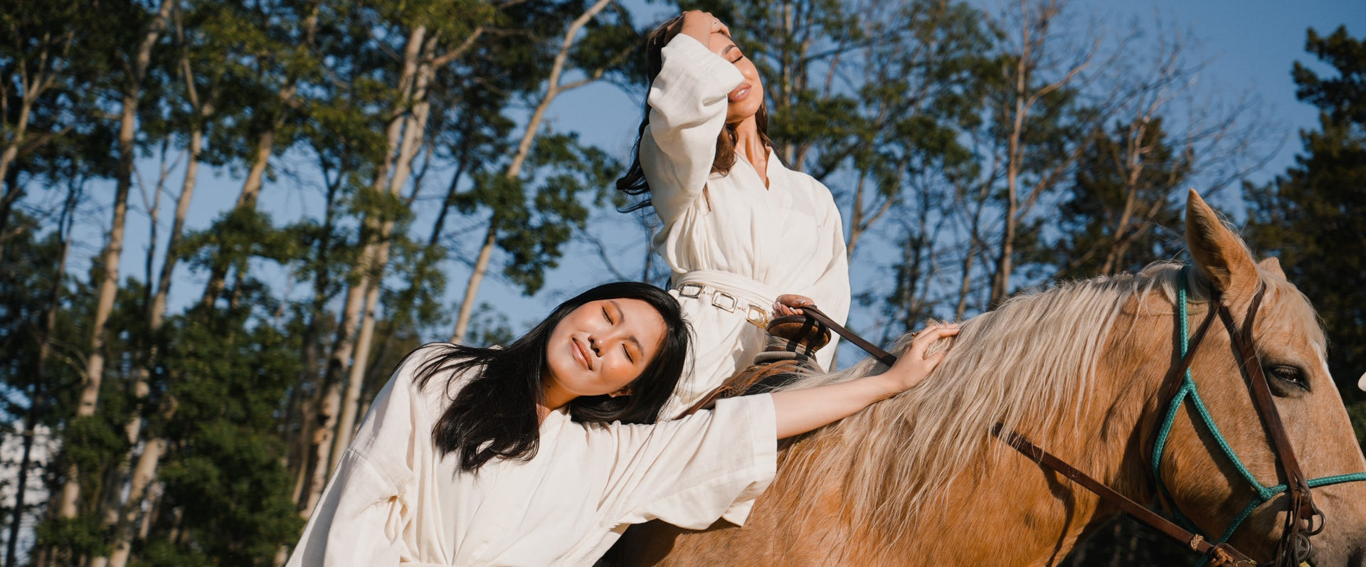 Mazonkiki clothing collection — loungewear, dresses, kimonos and kaftans designed for effortless beauty
