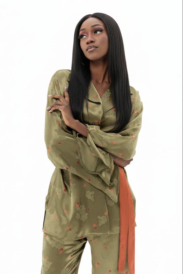 Belted Kimono Lounge Set - lounge setMAZONKIKI
