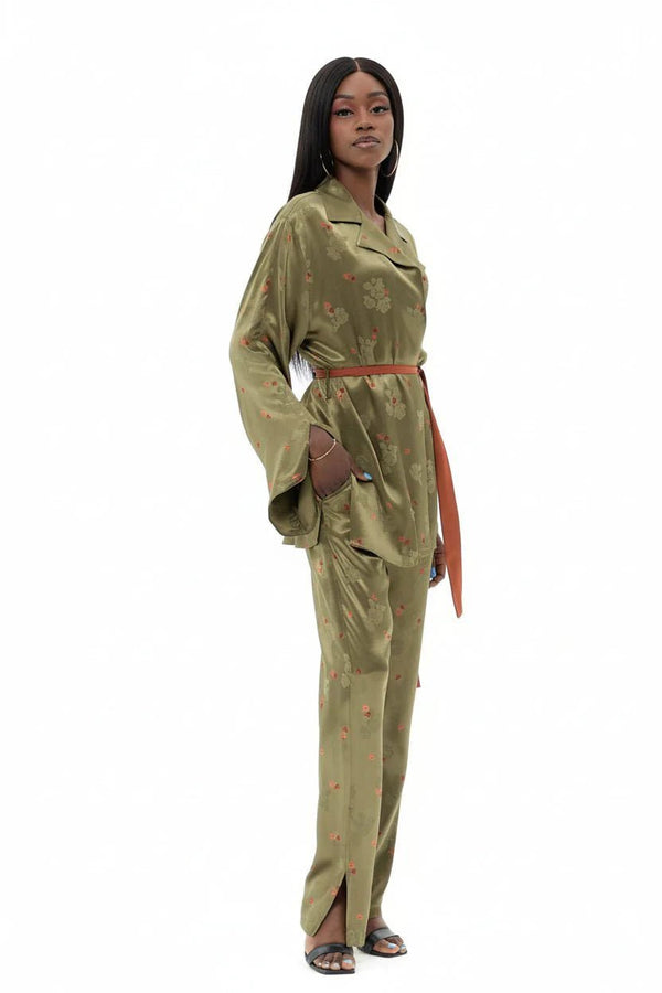 Belted Kimono Lounge Set
