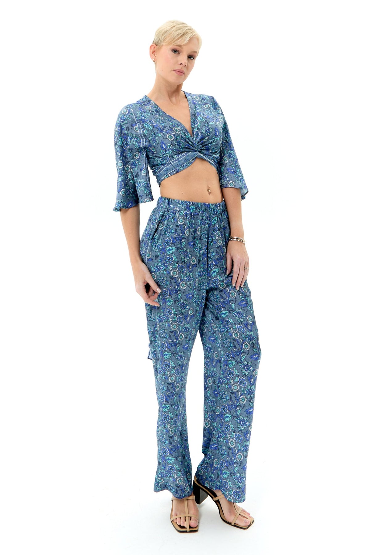 Blue Twist Casual Set - lounge setMAZONKIKI