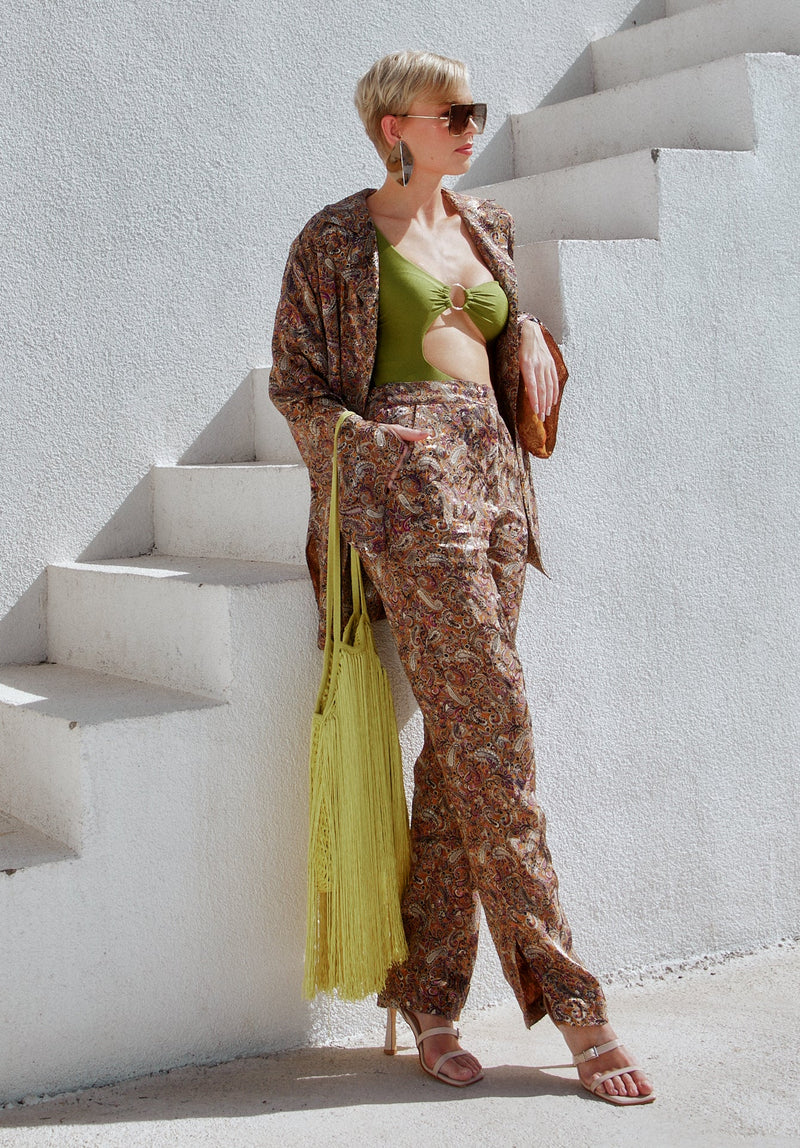 Browny Chic Pantsuit Set - lounge setMAZONKIKI