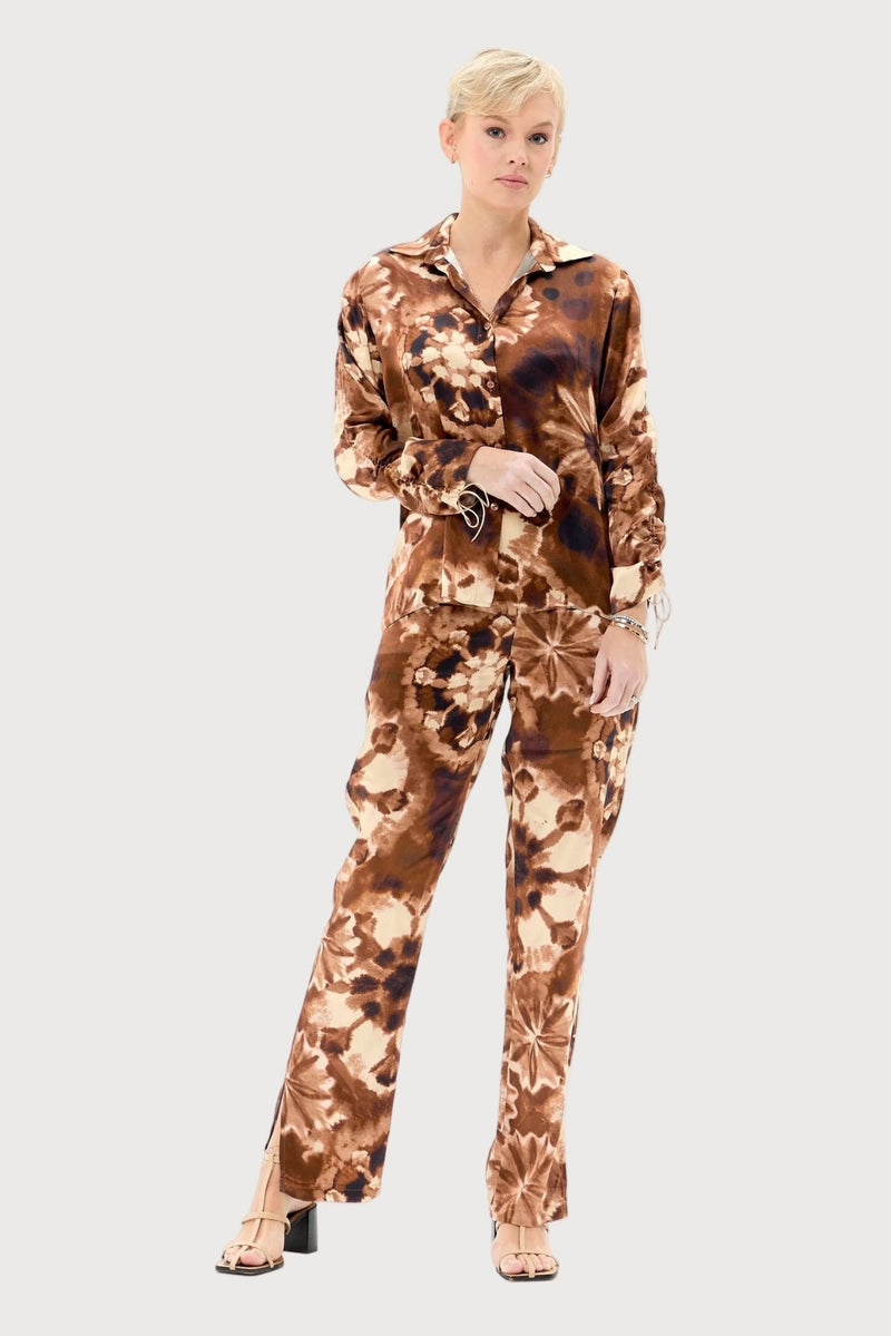 COFFEE LATTE | Printed Pants Set - lounge setMAZONKIKI