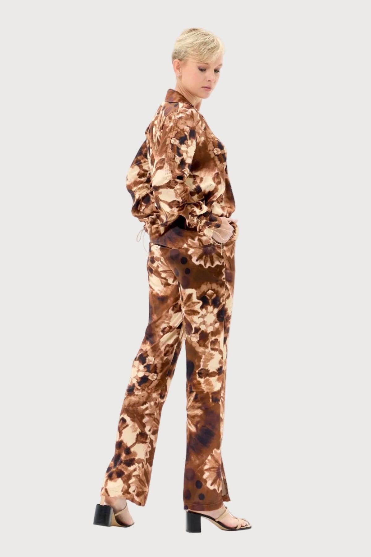 COFFEE LATTE | Printed Pants Set - lounge setMAZONKIKI