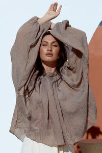 Crushed Clay Blouse - BlouseMAZONKIKI