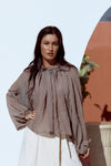 Crushed Clay Blouse - BlouseMAZONKIKI