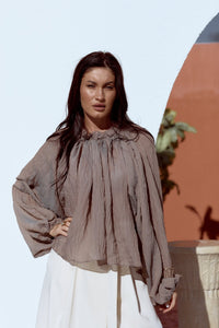 Crushed Clay Blouse - BlouseMAZONKIKI