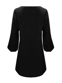 Cutout Long Sleeve Round Neck Dress - DressMAZONKIKI