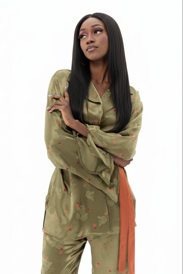 Elegance Casual Belted Pantsuit Set - lounge setMAZONKIKI