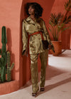 Elegance Casual Belted Pantsuit Set - lounge setMAZONKIKI