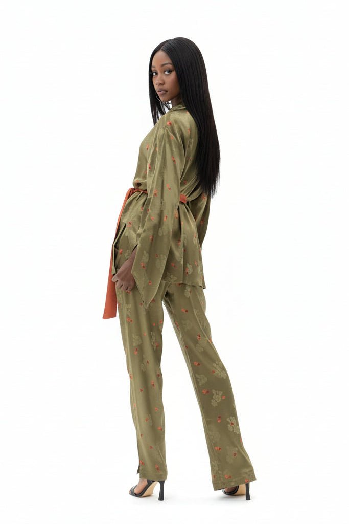 Elegance Casual Belted Pantsuit Set - lounge setMAZONKIKI