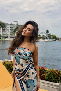 Floral Harmony Silk Scarf - ScarvesMAZONKIKI