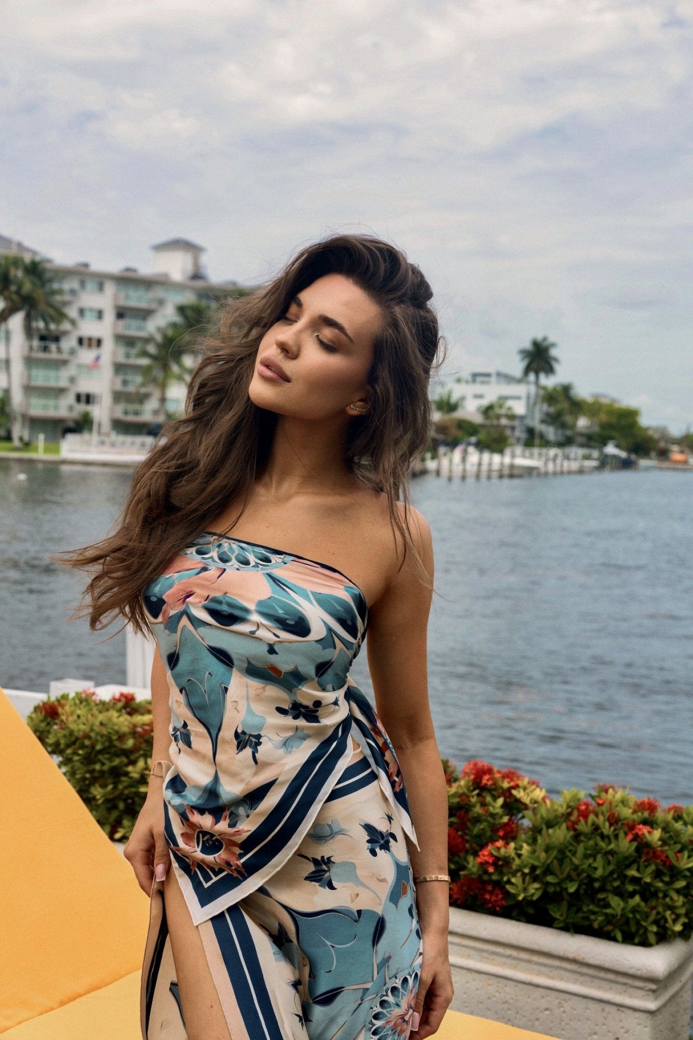 Floral Harmony Silk Scarf - ScarvesMAZONKIKI