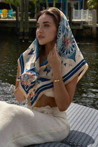 Floral Harmony Silk Scarf - ScarvesMAZONKIKI
