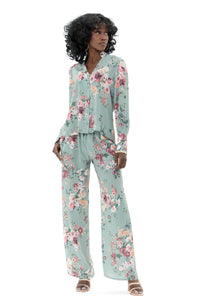 FLORAL ICE CREAM Floral Print Pant Set - lounge setMAZONKIKI