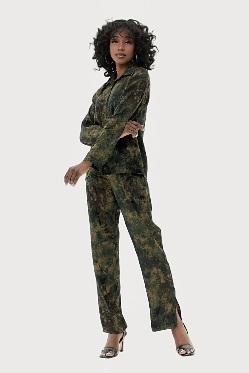 FOREST ECHO Printed Pants Set - lounge setMAZONKIKI