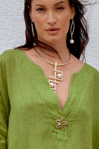 Geometric Pearl Choker Necklace - NecklaceMAZONKIKI