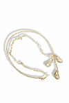 Gold - Plated Chain and Faux Pearl Pendant Necklace - NecklaceMAZONKIKI