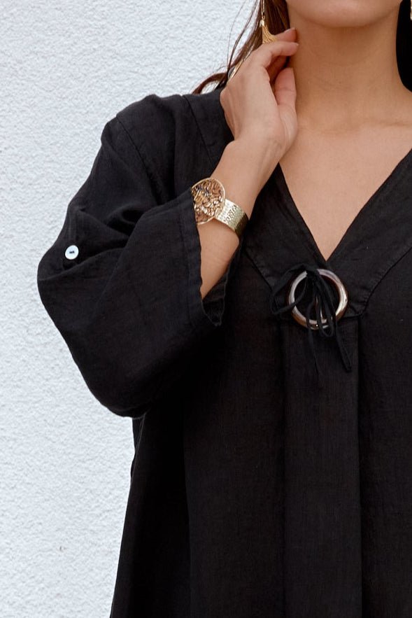 Gold Plated Filigree Cuff - BraceletMAZONKIKI