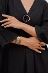 Gold Plated Filigree Cuff - BraceletMAZONKIKI