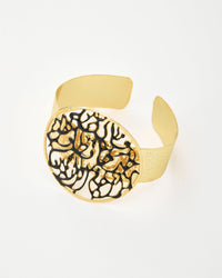 Gold Plated Filigree Cuff - BraceletMAZONKIKI