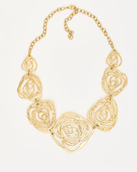 Golden Bloom Necklace &amp; Earrings Set - Jewelry SetMAZONKIKI
