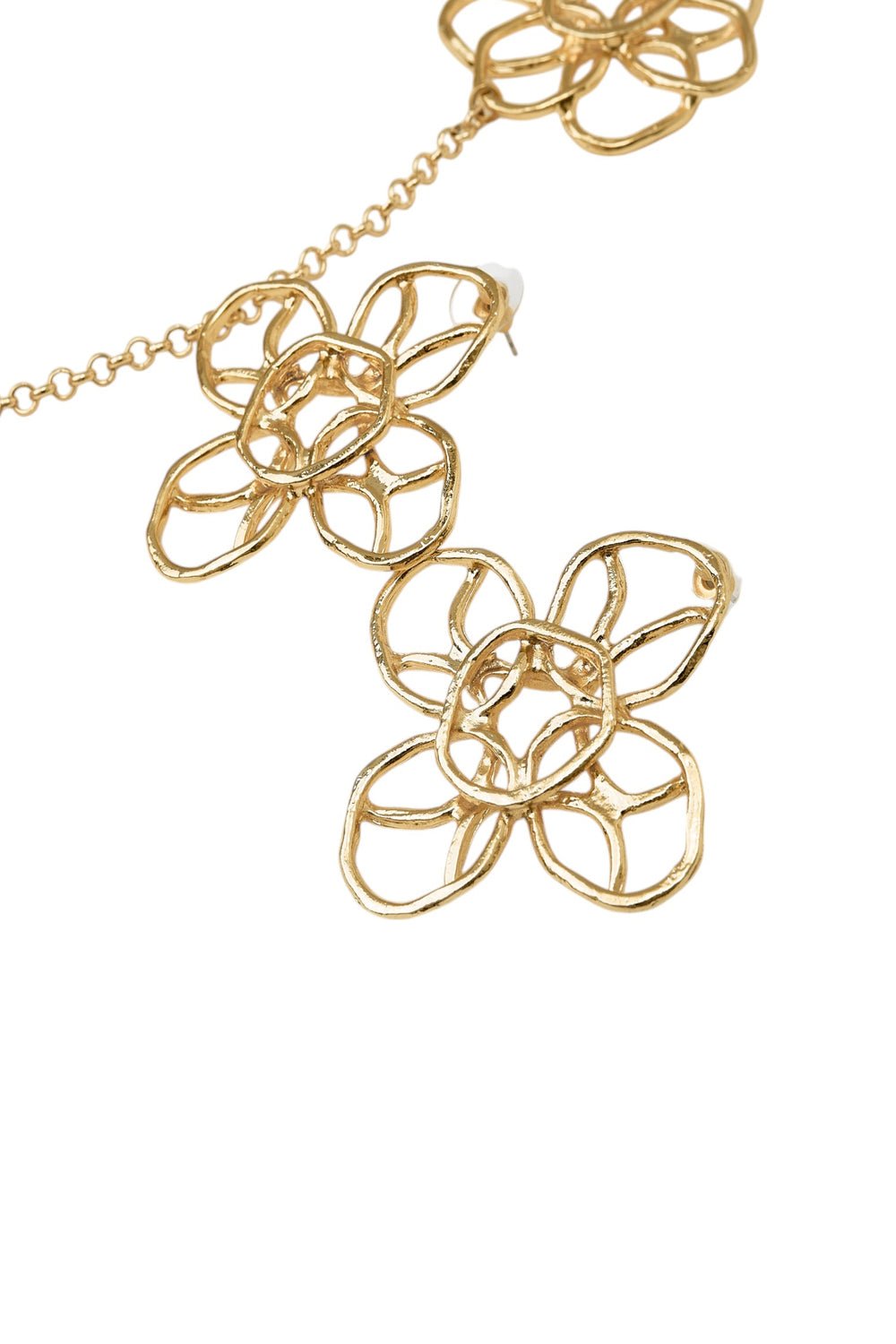 Golden Bloom Necklace and Earrings Set - MAZONKIKI