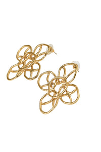 Golden Bloom Necklace and Earrings Set - MAZONKIKI