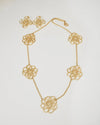 Golden Bloom Necklace and Earrings Set - Jewelry SetMAZONKIKI