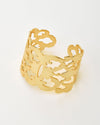 Golden Filigree Cuff Bracelet - BraceletMAZONKIKI