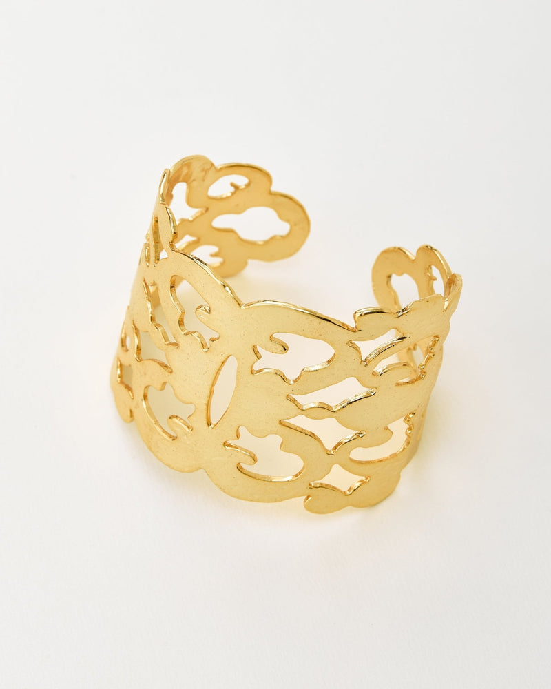 Golden Filigree Cuff Bracelet - BraceletMAZONKIKI