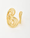 Golden Spiral Cuff Bracelet - BraceletMAZONKIKI