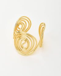 Golden Spiral Cuff Bracelet - BraceletMAZONKIKI