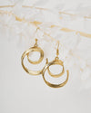 Golden Swirl Hoop Earrings - EarringsMAZONKIKI