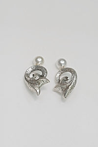 Hammered Pearl Drop Earrings - EarringsMAZONKIKI