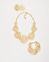Golden Bloom Necklace and Earrings Set