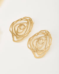 Golden Bloom Necklace and Earrings Set