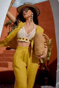 Linen Two Piece Set - Golden Sand