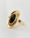 Vintage Black Oval Bracelet and Ring Set