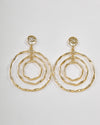 Golden Ripple Hoop Earrings