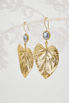 Golden Leaf Drop Earrings