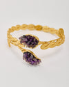 Golden Stone Cuff Bracelet