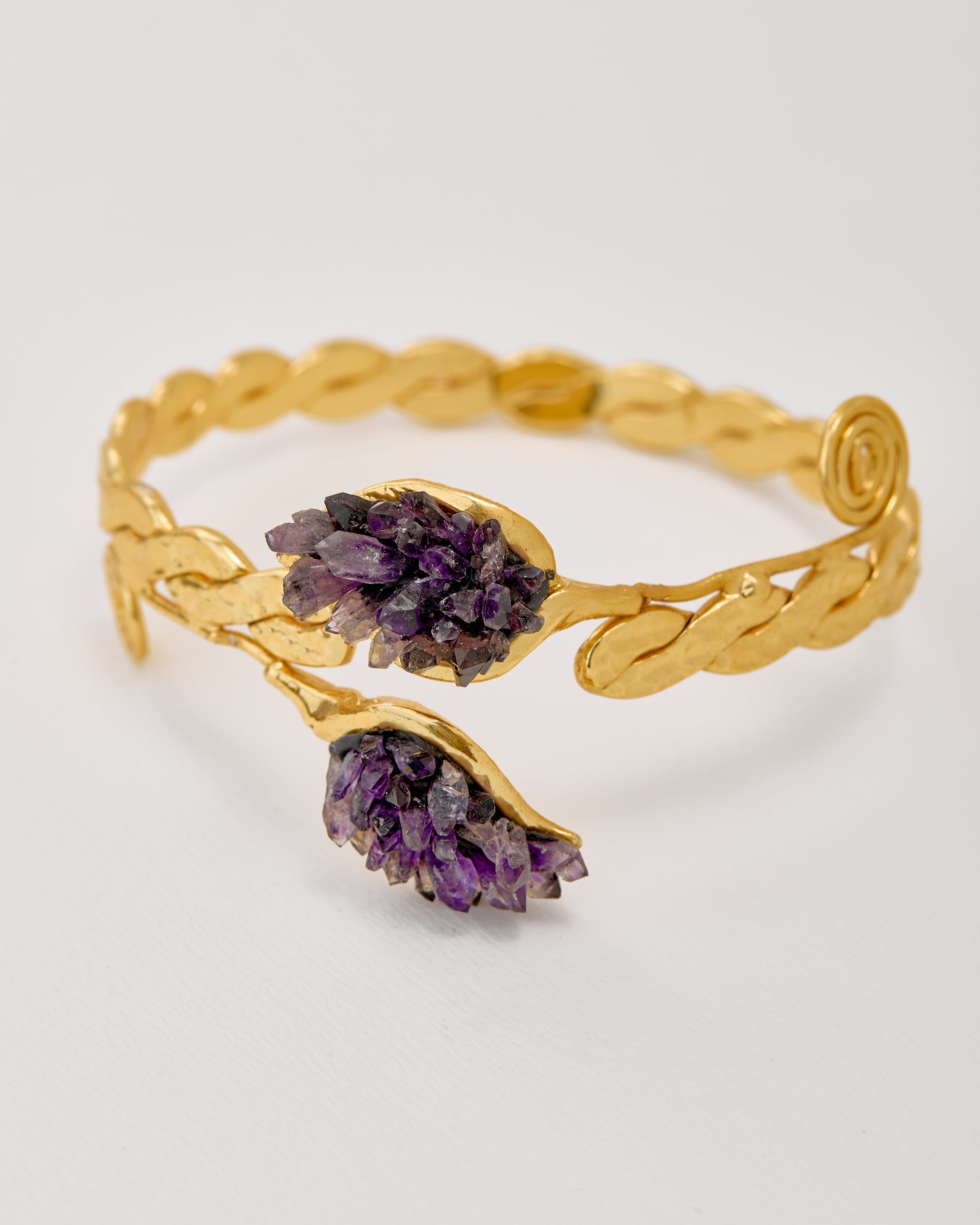 Golden Stone Cuff Bracelet