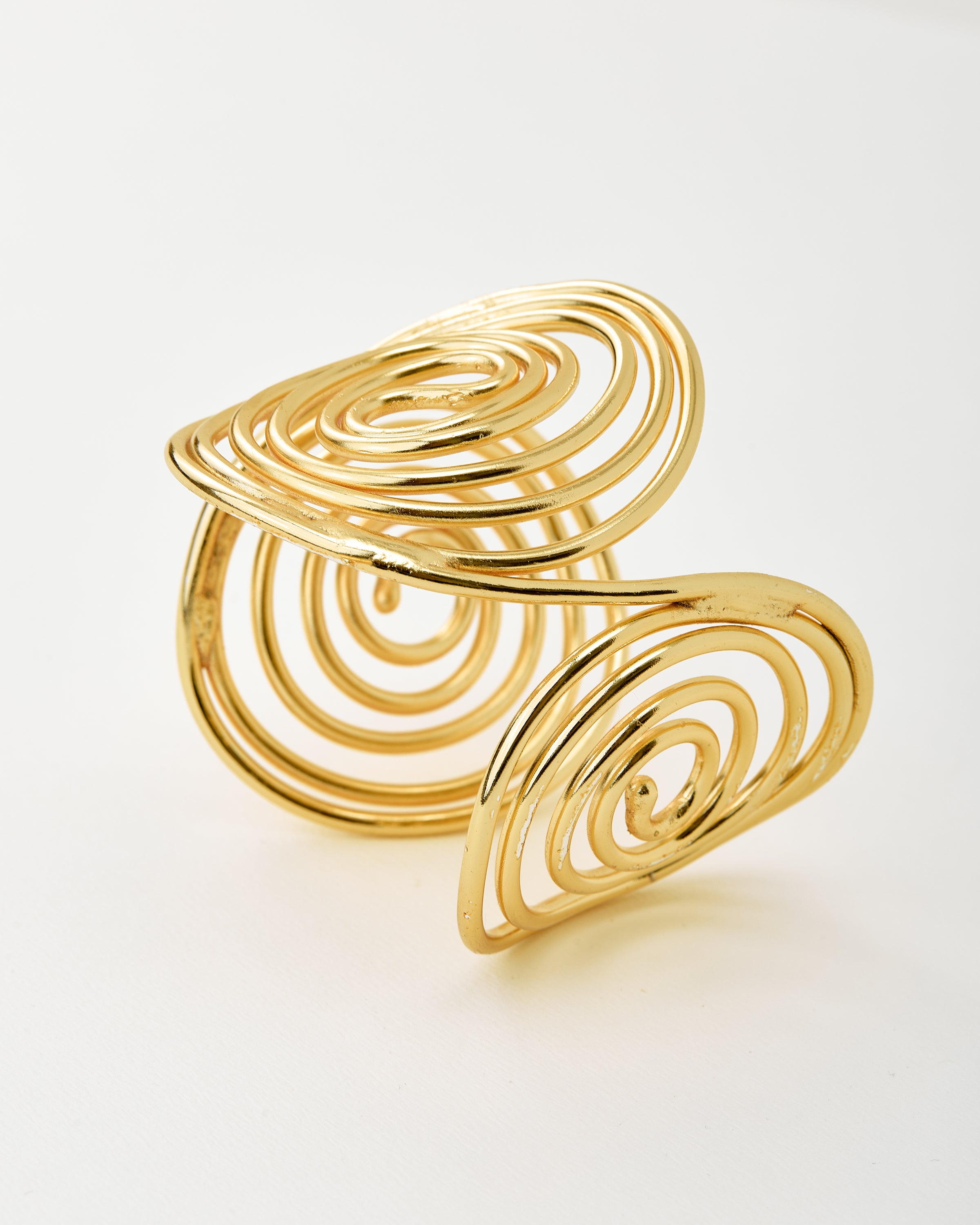 Golden Spiral Cuff Bracelet