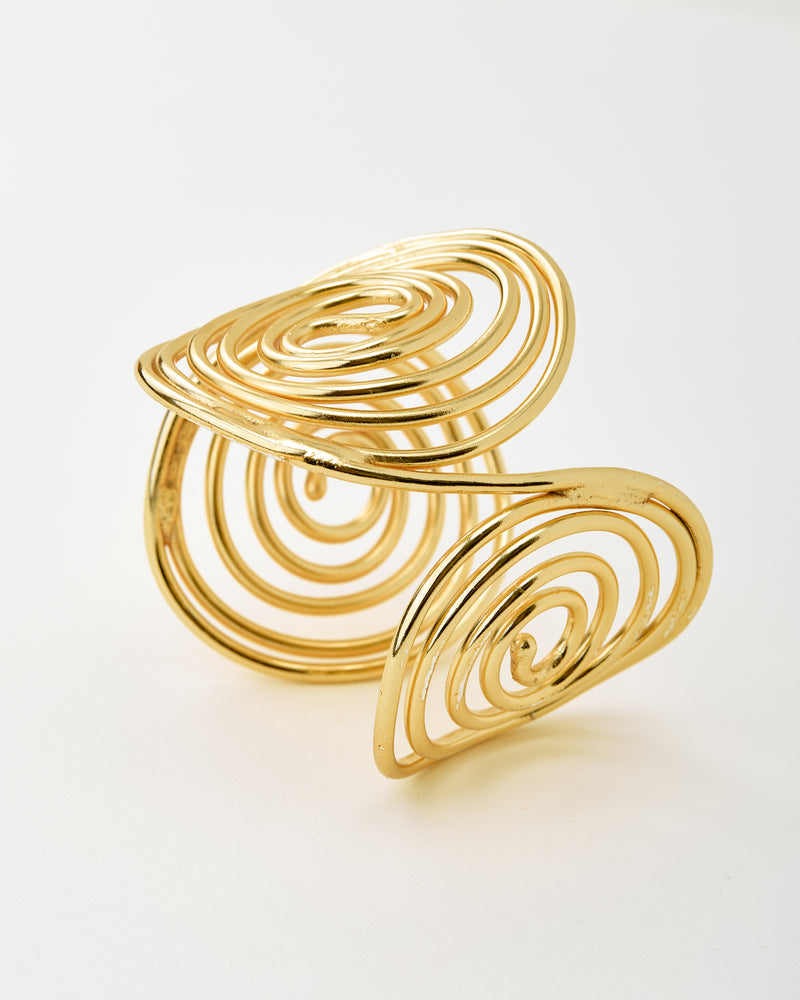 Golden Spiral Cuff Bracelet