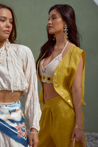 Linen Two Piece Set - Golden Sand