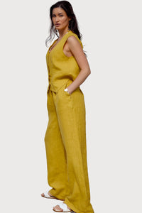 Linen Two Piece Set - Golden Sand