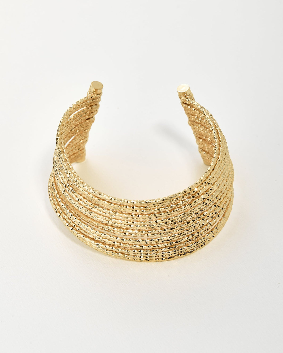 Layered Gold Cuff Bracelet - BraceletMAZONKIKI